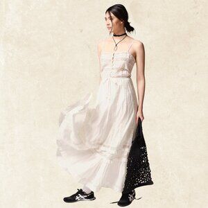 UO Antoinette Lace-Inset Maxi Dress